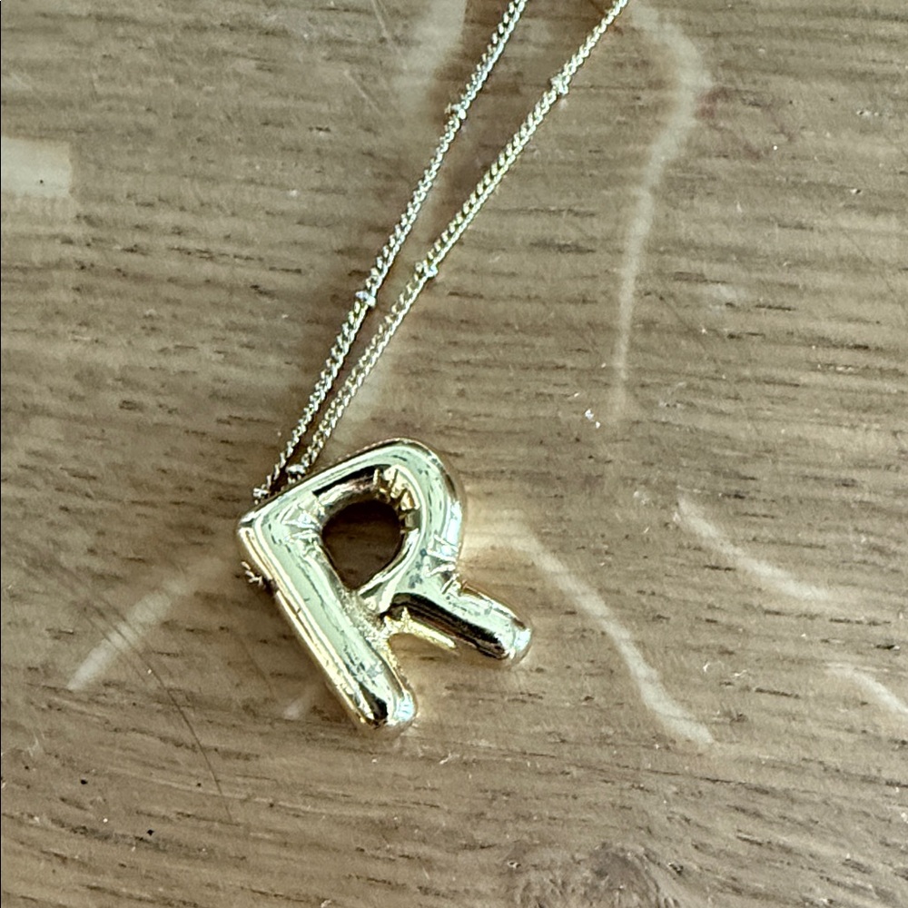 Amazon Gold 'R' Initial Necklace - Picture 4 of 4